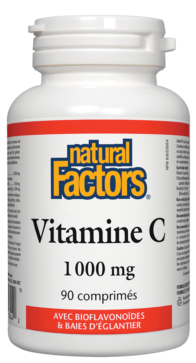 Vitamine C avec Biofalvonoides et Baies d'Églantier 90c