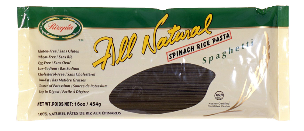 Organic Spinach Rice Spaghetti 454gx6